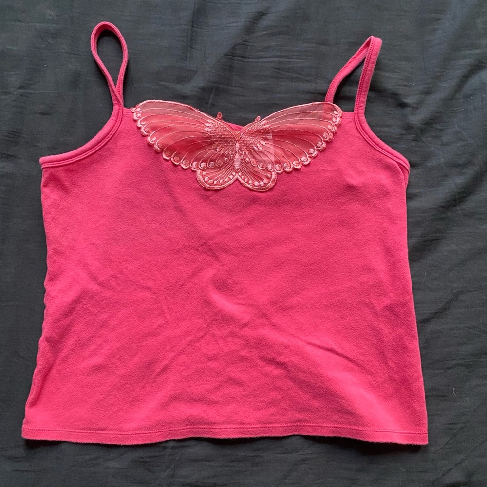 Pink Butterfly Fairy Camisole Tank Top